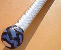 GDeer 5ft White 12 plait Custom Classic Australian Bullwhip with 2tone Box Pattern Knot J